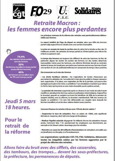 tract unitaire appel Finis 5 mars